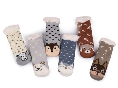 Dětské ponožky zimní s protiskluzem zvířátka{% if product.brand.name %} – Stoklasa{% endif %}