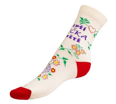 Ponožky Nejlepší babička na světě Červená,Smetanová,Fialová Nejlepší babička na světě{% if product.brand.name %} – {% endif %}