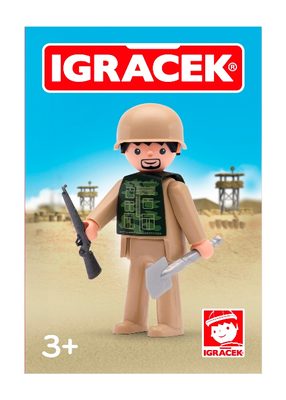IGRÁČEK Voják s doplňky v krabičce – fotka 1