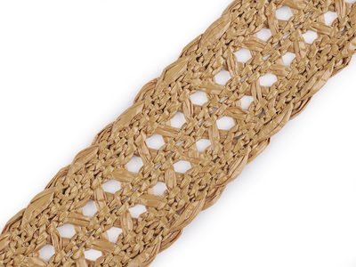 Splétaný popruh šíře 50 mm imitace slámy{% if variant.name %} – 2 přírodní stř.{% endif %}