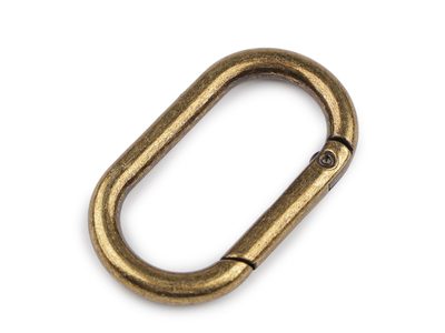 Karabina oválná průvlek 34 mm{% if variant.name %} – 4 staromosaz{% endif %}