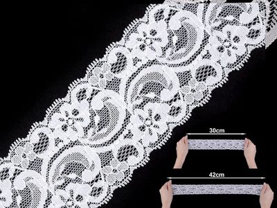Elastická krajka / vsadka šíře 55 mm METRÁŽ{% if product.brand.name %} – Galanterka{% endif %}