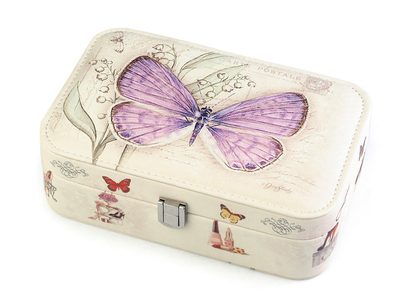 Šperkovnice motýl 7x14x22 cm{% if variant.name %} – 2 fialová lila{% endif %}