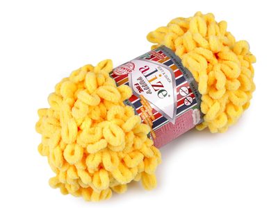 Pletací příze Alize Puffy Fine 100 g{% if variant.name %} – 4 (113) žlutá{% endif %}