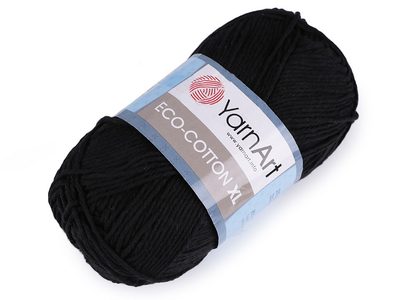 Pletací příze Eco - cotton XL 200 g - 7 (761) černá