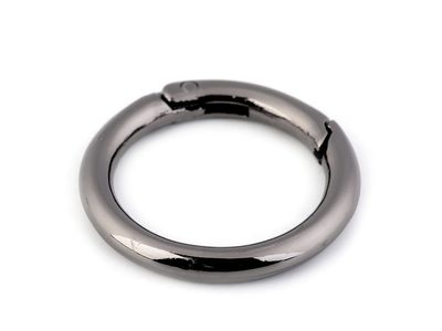 Karabina kroužek na klíče / kabelky Ø34 mm{% if variant.name %} – 2 nikl černý{% endif %}
