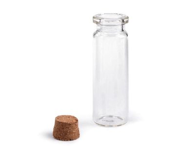 Skleněná lahvička s korkem 20x60 mm 1 ks{% if product.brand.name %} – Galanterka{% endif %}