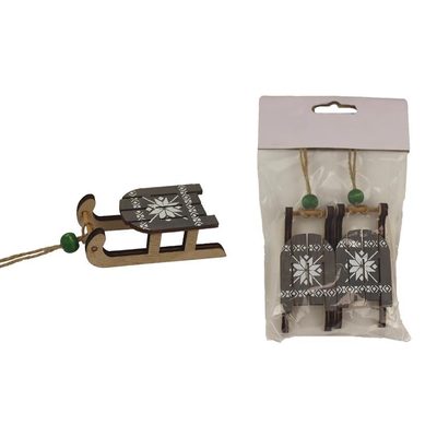 Dekorační sáňky, 2 ks D4293-21 - 7,5 x 3,3 x 2,3 cm{% if product.brand.name %} – Morex{% endif %}