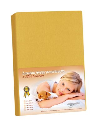 Jersey LUX Hořčicová /309{% if variant.name %} – 180x200 cm{% endif %}