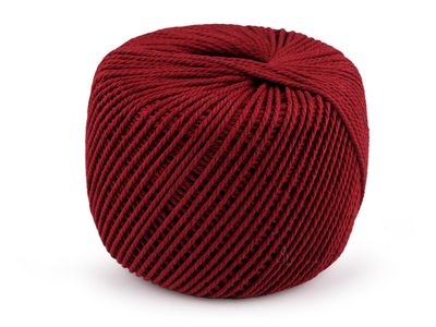 Bavlněná příze macrame Ø2 mm{% if variant.name %} – 7 červená tmavá{% endif %}