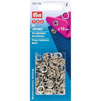 Knoflík stiskací JERSEY 10 mm NIKL náhradní Prym{% if product.brand.name %} – PRYM{% endif %}