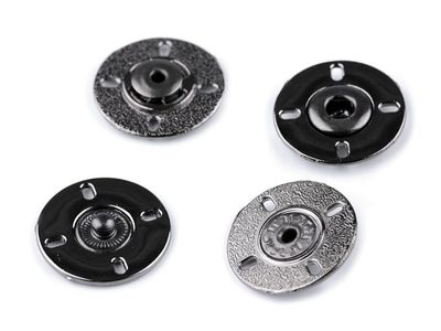 Designové patentky / druky Ø21 mm 2 páry{% if variant.name %} – nikl černý{% endif %}
