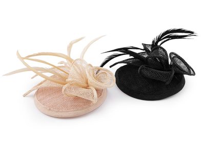 Fascinátor / klobouček květ s peřím{% if product.brand.name %} – Stoklasa{% endif %}