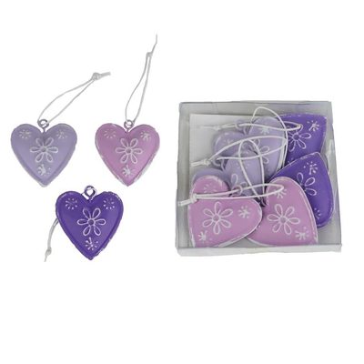Srdce k zavěšení, 6 ks K3212 - 4 x 4 x 0,6 cm{% if product.brand.name %} – Morex{% endif %}