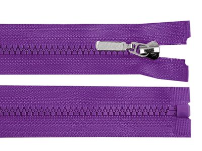 Kostěný zip No 5 délka 80 cm s ozdobným jezdcem{% if variant.name %} – 170 fialová purpura{% endif %}