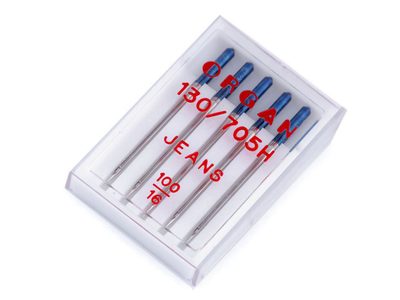 Strojové jehly Jeans 90;100;110 Organ{% if variant.name %} – 2 (100/16) barva nikl{% endif %}