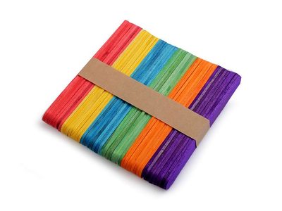 Dřevěné špachtle barevné 1x11,4 cm 50 kusů{% if product.brand.name %} – Galanterka{% endif %}