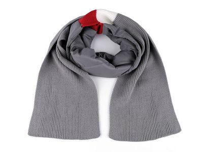 Šála prošívaná kombinovaná s pleteninou 23x205 cm{% if product.brand.name %} – Stoklasa{% endif %}