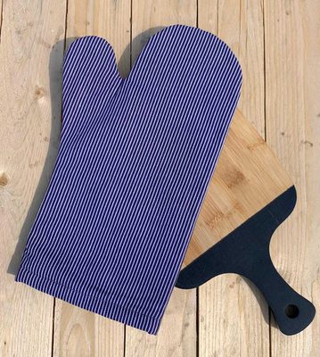 Grilovací set zástěra a chňapka denim – fotka 1