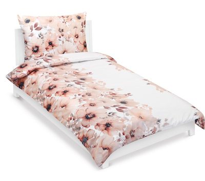 Povlečení bavlněný satén Lososová,Bílá 94/274{% if variant.name %} – 140x220, 70x90 cm{% endif %}