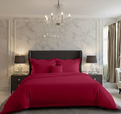Saténové povlečení LUXURY COLLECTION vínové – fotka 1