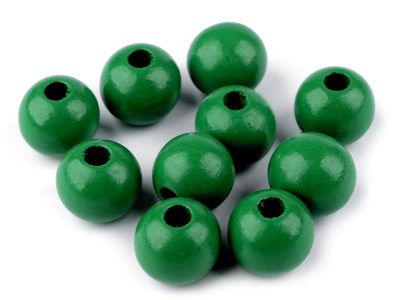 Dřevěné korálky Ø25 mm 10 kusů{% if variant.name %} – 4 zelená{% endif %}