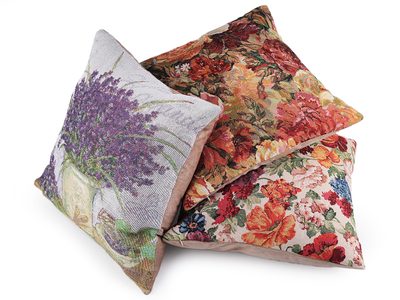 Gobelínový povlak na polštář levandule, květy 45x45 cm{% if product.brand.name %} – Stoklasa{% endif %}