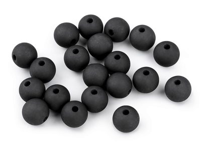 Plastové korálky matné Ø10 mm 20 kusů{% if variant.name %} – 25 (50) grafit{% endif %}