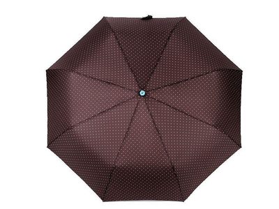 Dámský skládací vystřelovací deštník s puntíky{% if variant.name %} – 3 hnědá{% endif %}