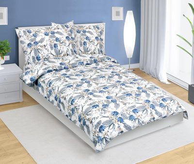 Krepové povlečení Modrá 80/513{% if variant.name %} – 140x220 cm, 70x90 cm{% endif %}