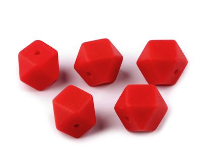 Silikonové korálky 14x14 mm 5 kusů{% if variant.name %} – 2 červená{% endif %}