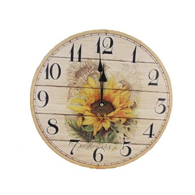 Hodiny pr. 34 cm SLUNEČNICE 355210 - dia 34 x 4,5 cm{% if product.brand.name %} – Morex{% endif %}