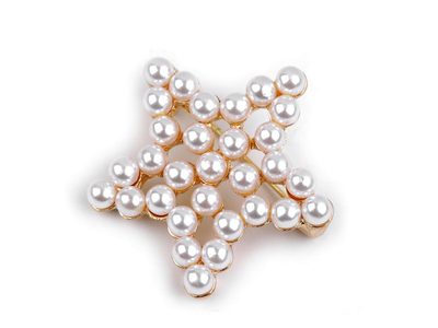 Brož hvězda s perlami{% if product.brand.name %} – Stoklasa{% endif %}