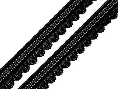 Elastická krajka šíře 25 mm METRÁŽ{% if variant.name %} – 3 černá{% endif %}