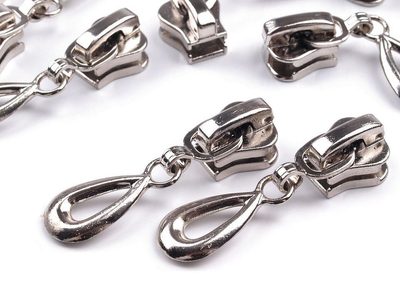 Jezdec ke kostěným zipům 5 mm ozdobný 10 KUSŮ{% if variant.name %} – 2 nikl{% endif %}