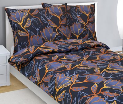 Bavlněné povlečení Modrá,Zlatá 90/539{% if product.brand.name %} – Bellatex{% endif %}