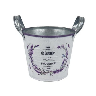 Květináč plechový motiv levandule K4595/1 - Round:12x10-13 Bottom:8.5{% if product.brand.name %} – {% endif %}