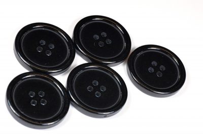 Knoflík kabátový 1012 vel.44 - 27,9mm černý 25ks{% if product.brand.name %} – Galanterka{% endif %}