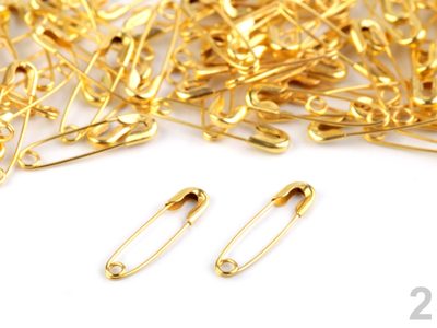 Spínací špendlíky délka 20 mm sypané 2000 kusů{% if variant.name %} – 2 zlatá{% endif %}