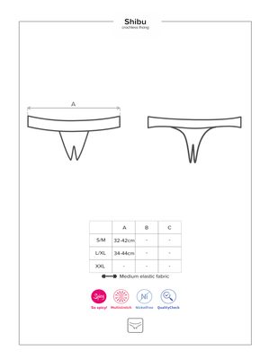 Žhavá tanga Shibu crotchless thong – fotka 2