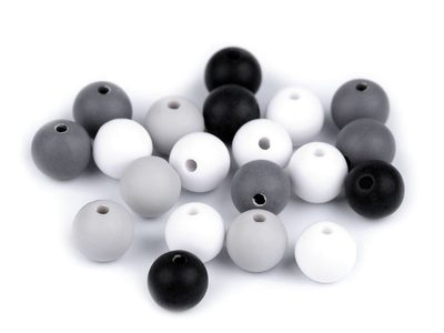 Plastové korálky matné Ø10 mm 20ks{% if variant.name %} – mix č.7{% endif %}