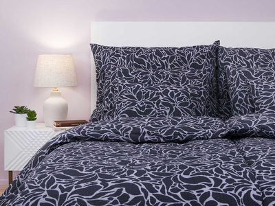 Krepové povlečení Sorat tmavě šedý 140x200, 70x90 cm – fotka 2