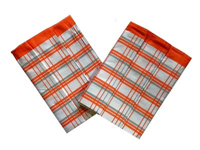 Utěrka Extra savá Tradiční káro oranžové - 3 ks – fotka 1