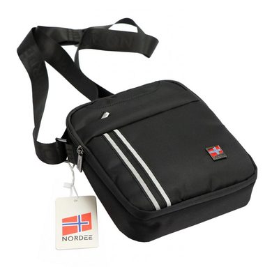 Nordee Pánská crossbody taška 24 x 20 cm černá – fotka 4