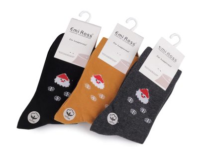Dámské bavlněné ponožky vysoké, vánoční 3 PÁRY{% if variant.name %} – 5 (vel. 35-39) mix{% endif %}
