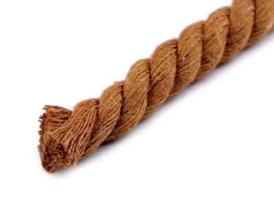 Bavlněná šňůra kroucená Ø12 mm návin 10 metrů{% if variant.name %} – 2 hnědá přírodní{% endif %}