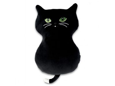 Polštářek mikrospandex Kočka černá 32 cm - Svitap