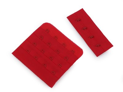 Zapínání na podprsenky, plyš šíře 70 mm čtyřřadé{% if variant.name %} – 4 červená{% endif %}