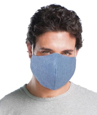 Rouška bavlněná na gumičku s kapsou 18 cm modrá{% if product.brand.name %} – Bellatex{% endif %}