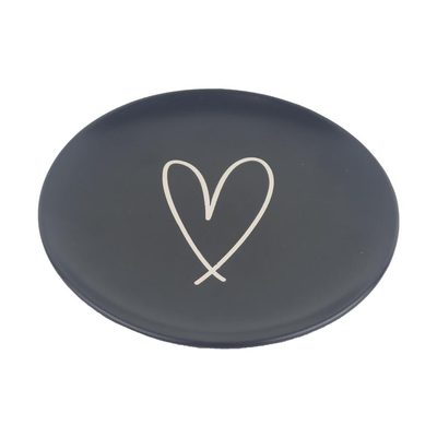Keramický talíř srdce X6977-19 - 21.5 cm{% if product.brand.name %} – {% endif %}